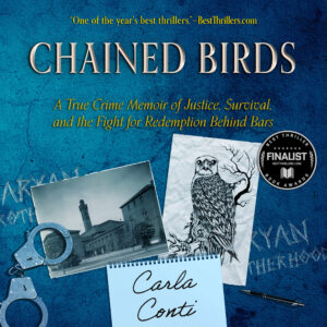 Chained Birds' audiobook cover - a redesign to feature the book's prison aspect