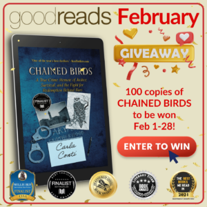 February 2025 GoodReads Giveaway - Enter to win a free Kindle copy of Chained Birds!