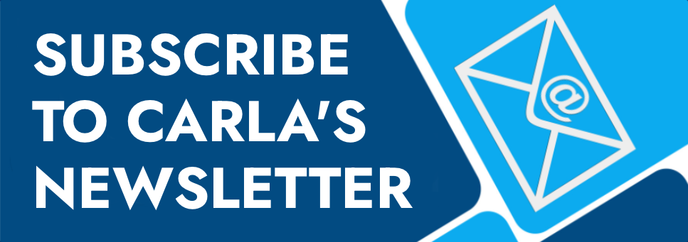 Alternative text - Sign up for Carla's newsletter!