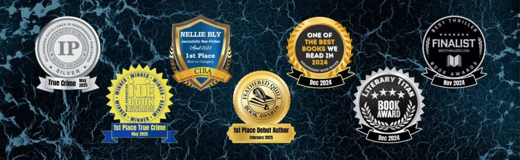CHAINED BIRDS by Carla Conti has earned many book awards since its November 2024 launch, including: 3 True Crime awards, a 1st Place Nellie Bly Journalism award, and a 1st Place Debut Author award.