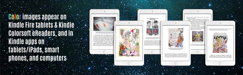 The re-launch of Chained Birds: A Crimemoir contains 20+ new photos, sketches, and prison artwork, that can be seen in color on Kindle Fire tablets and Kindle Colorsoft eReaders, and in Kindle apps on tablets/iPads, smart phones, and computers