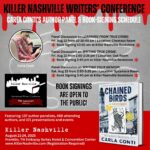 Carla Conti will appear at the 2025 Killer Nashville Writers' Conference on three author panels, followed by a book-signing session at the Killer Nashville Book Store