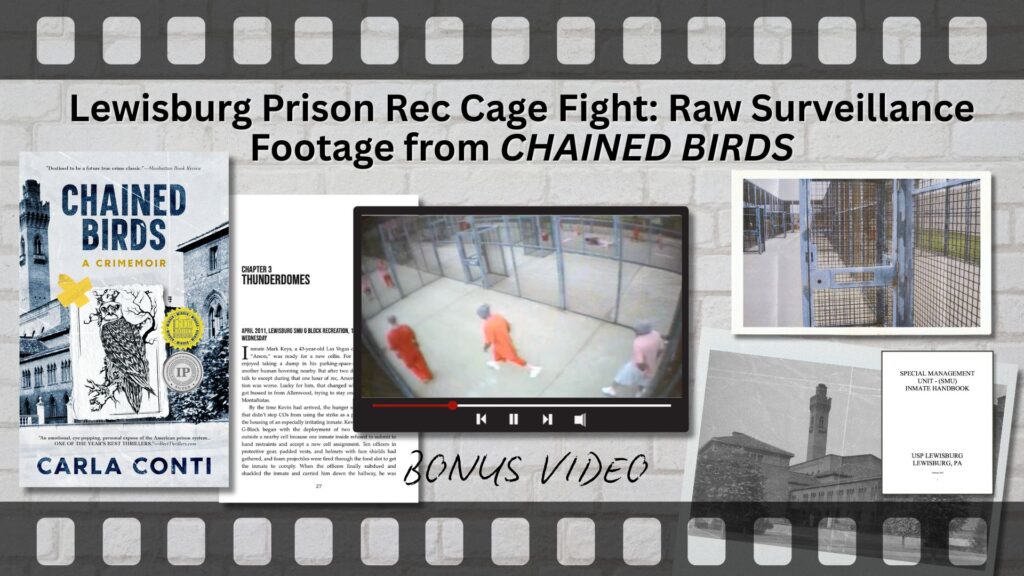 Watch the Lewisburg rec cage video behind the true crime memoir Chained Birds by Carla Conti (viewer discretion advised)