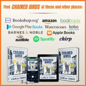 Find Chained Birds at these retailers, including Amazon, Barnes and Noble and Spotify