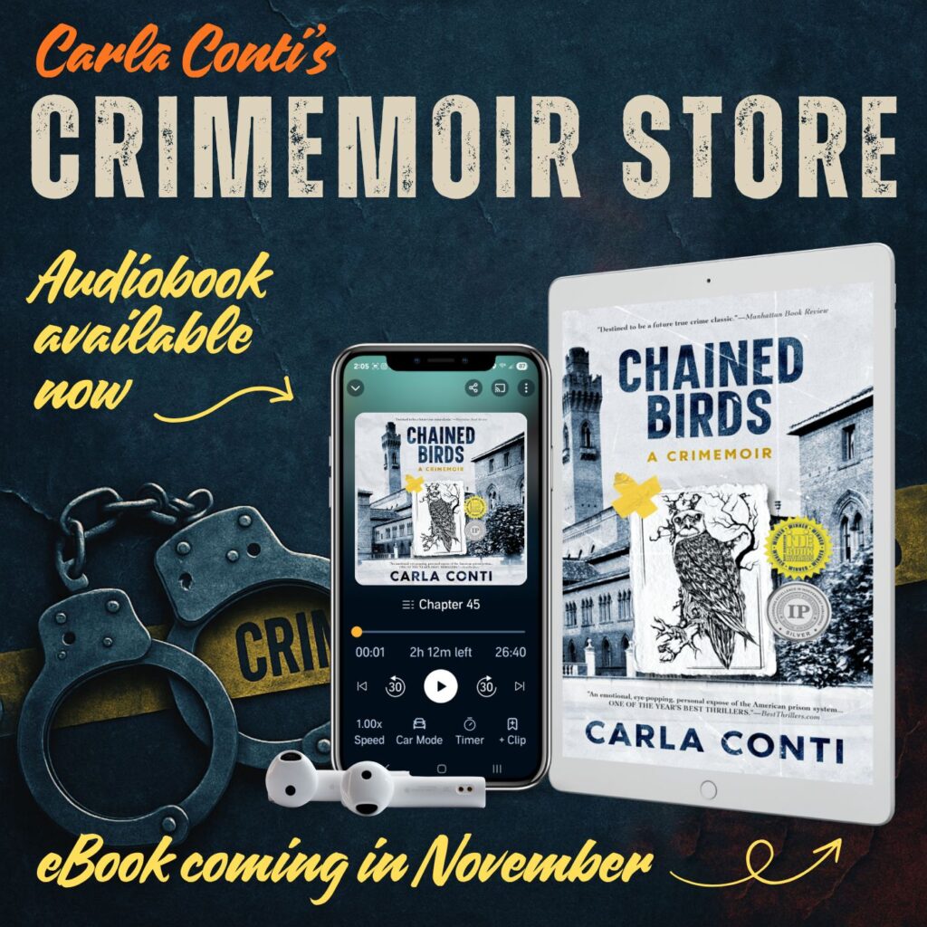 The Chained Birds audiobook is now available for download from THE CRIMEMOIR STORE!