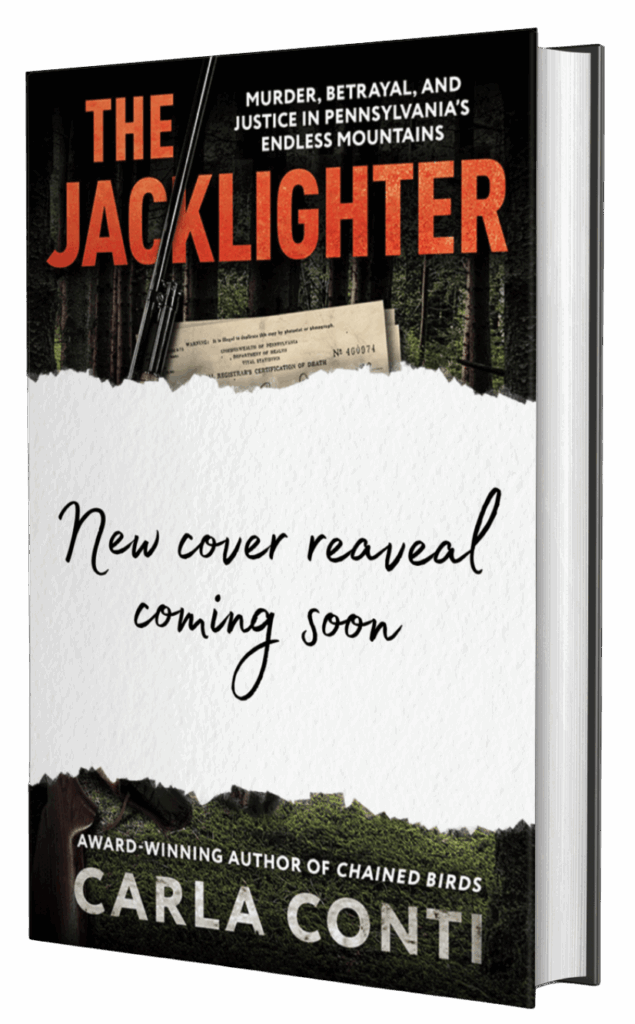 Carla's next true crime book, THE JACKLIGHTER, is set for release in 2026