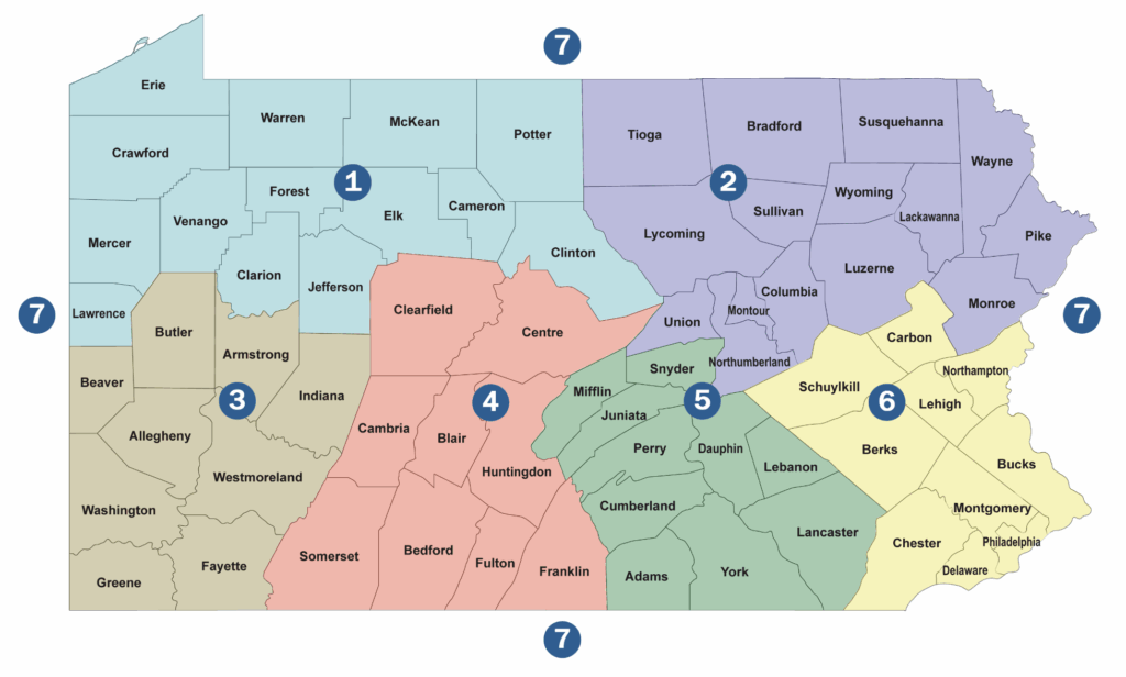 Conference-goers will attend from all six Pennslyvania areas and beyond. (I'll be traveling to Lancaster from Philly's Area Six.)