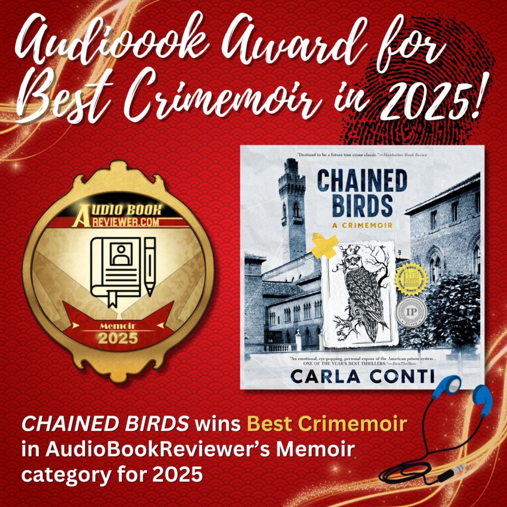 Chained Birds has been named 2025's Best Crimemoir by AudioBookReviewer.com!