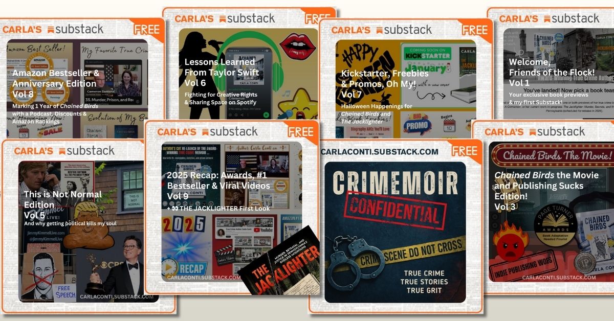 Carla Conti's 2025 Substack Newsletter Archives are now open