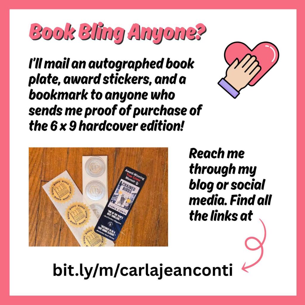 I have a special offer for anyone who sends me purchase proof of the premium hardcover edition of Chained Birds: I'll mail you a signed bookplate, bookmark, and the two award seal stickers you can overlay on the cover!