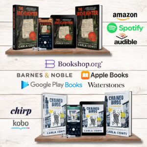 Pre-orders for The Jacklighter, set for release in Fall 2026, are coming soon to Amazon. Find Chained Birds at these retailers, including Amazon, Barnes and Noble and Spotify.