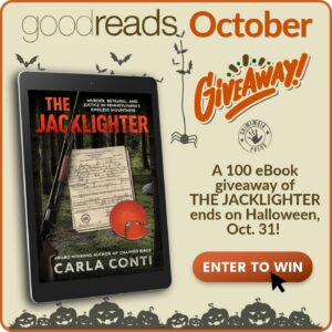 To celebrate the October launch of The Jacklighter and Halloween, I'm giving away 100 eBook copies this month—the giveaway ends on Oct. 31st at midnight!